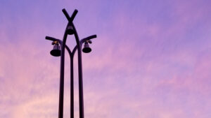 English Lutheran Church Bells at Sunset